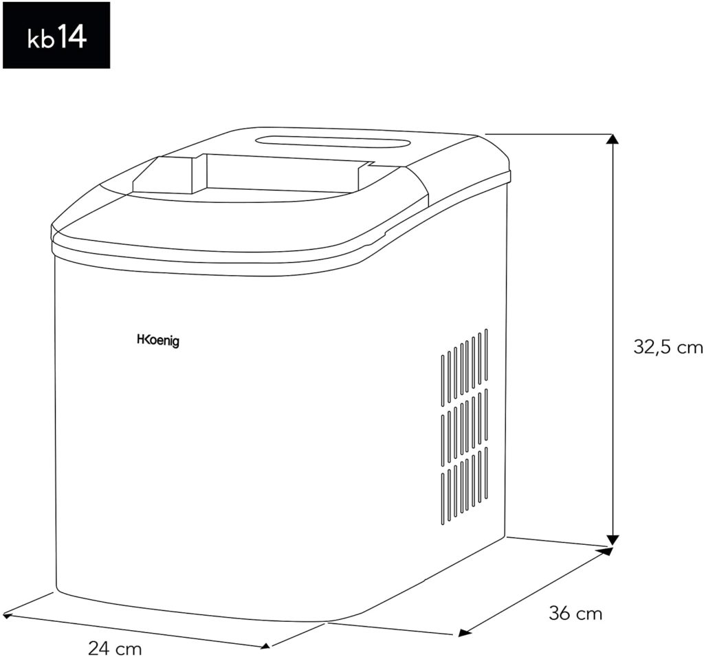 machine-a-glacon-KB14 dimensions